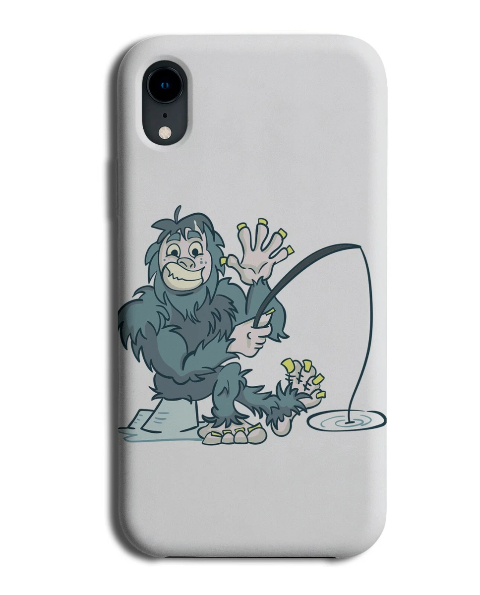 Big Foot Ice Fishing Phone Case Cover Monster Ape Yeti Fisherman Cartoon  J374