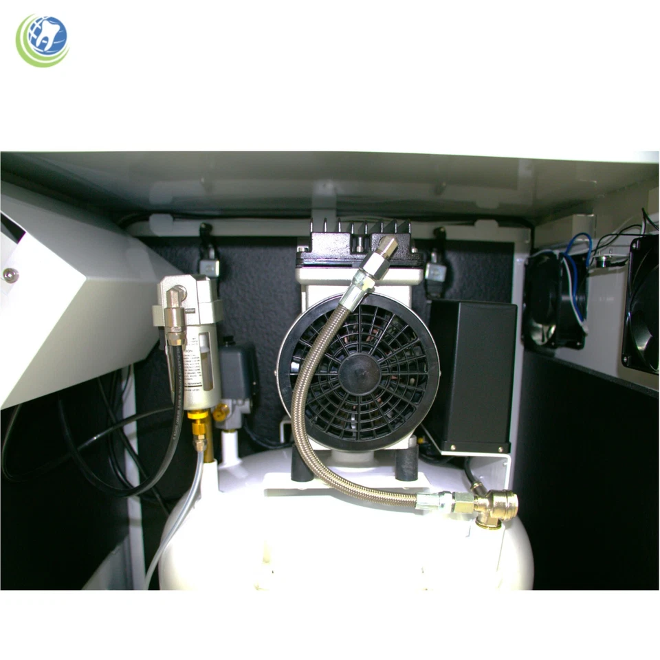 Compresor de aire dental móvil silencioso TPC sin aceite con gabinete de metal insonorizado Foto 3 de 4