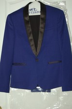 men's tuxedo medium blue 38 black single breasted slim fit pants 32 x 32