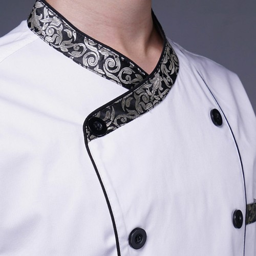 Unisex uniform Short Sleeve Chef Coat Double Breasted Cook Working Jacket - Picture 9 of 40