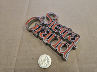 GMC OEM 1975-1980 Sierra Grande 35 K35 Fender Side Emblem Badge