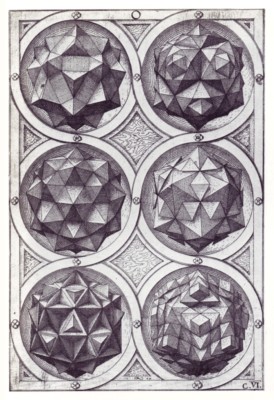 BoConcept Geometry アート 40x50 cm Platonic Solids Print – Wenzel Jamnitzer c.1568 – Sacred Geometry