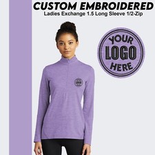 Customized Women's Long Sleeve 1/2-Zip Personalized Your Sweatshirt Gift For Her