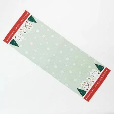 St Nicholas Square Christmas Peace Love Joy Hope Houses Trees 36" Table Runner