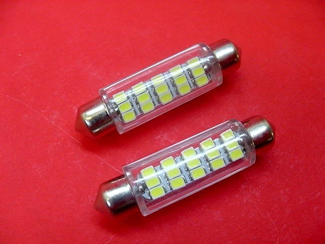 2 luces LED de cortesía interiores súper blancas Buick Caddy Olds GMC 1965-1995 Foto 3 de 4