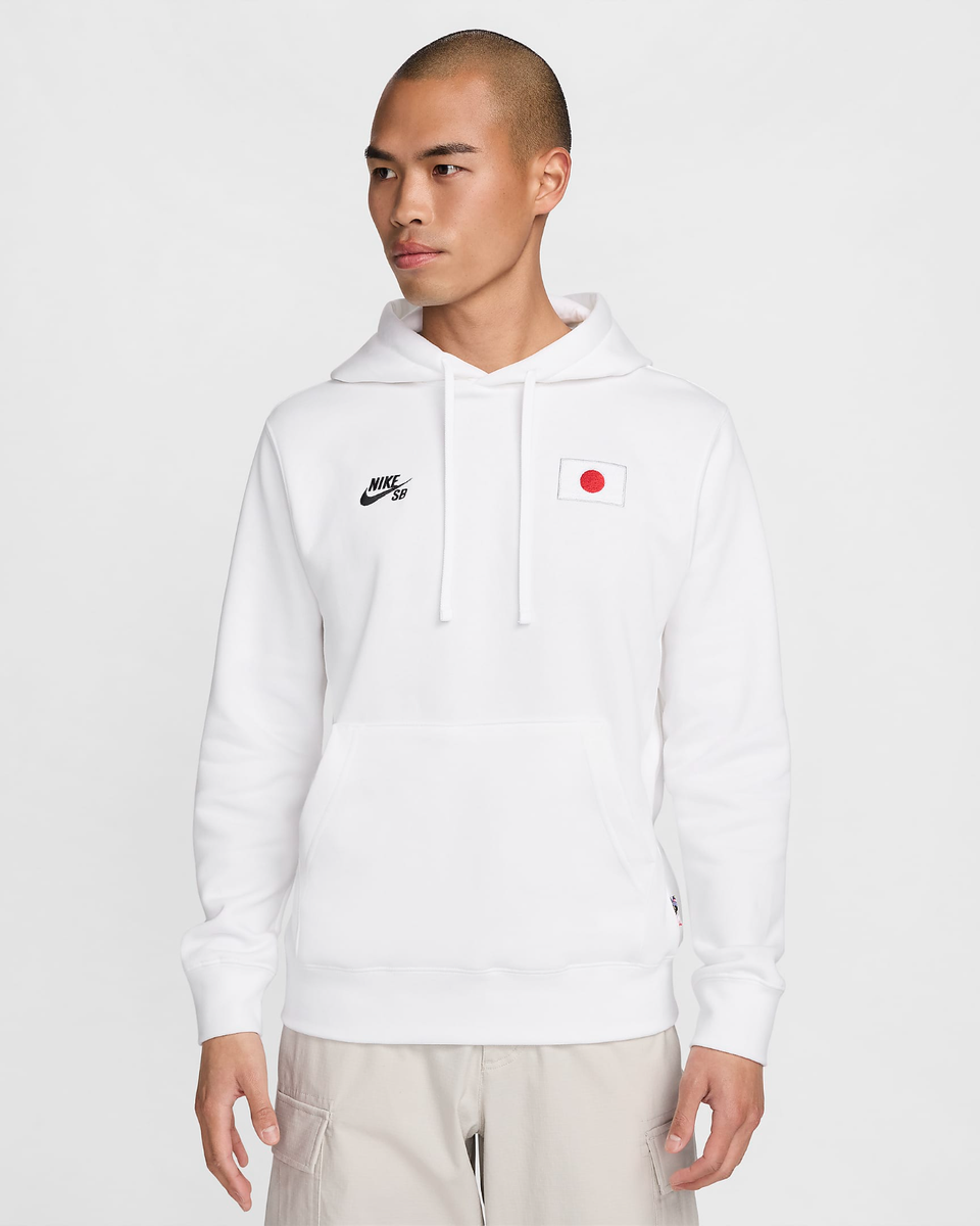 Nike SB Olympics 2024 Japan Fleece Pullover Hoodie White