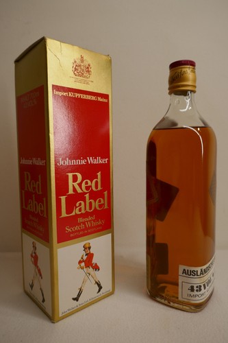 Johnnie Walker Red Label Old Scotch Whisky 700ml 43% älter OVP Kupferberg 70er - Bild 3 von 12