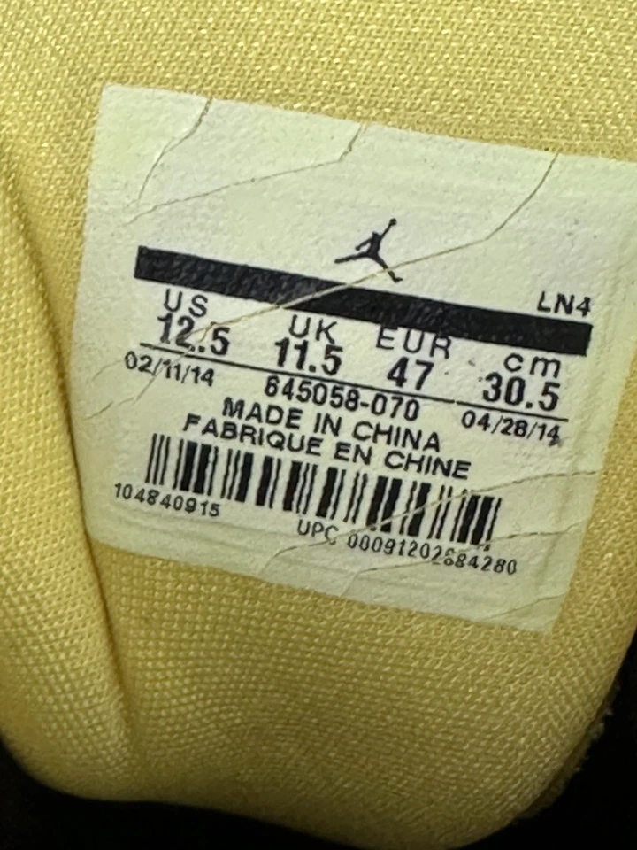 Jordan Super Fly мужские размер 12,5 желтый / черный 645058-070 очень чистый - Изображение 3 из 4