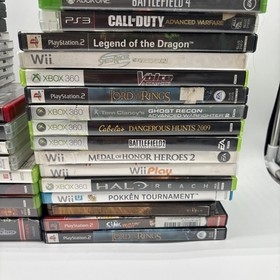 Video Game Case & Manual Lot Of 61- Xbox, Ds, Ps2 , PS3 , Etc - READ