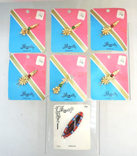 Lot 7 Vintage Mamselle Hair Barrettes Lady Bugs etc / NOS
