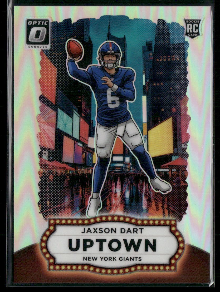 2025 Panini Donruss Optic Jaxson Dart Uptown Prizm RC #11 Giants