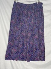 Vintage Country Sophisticates Pendleton Purple Paisley Skirt Midi 18 Rayon Wool