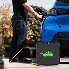 EV Cable Organizer Bag Waterproof Car Storage Bag Jumper Cable Bag Large boosted