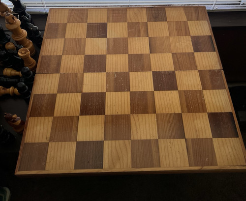 "Juego de ajedrez de madera gigante vintage de gran tamaño Jumbo de 10"" de alto reyes tablero de 31""" - Imagen 14 de 15