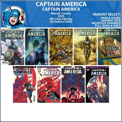 #ad Captain America 2025 #1 2 3 4 5 6 7 8 9 Marvel Comics COVER SELECT $109.88