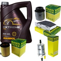 Mann Inspektionspaket 5L Mannol Extreme 5W-40 FüR VW Golf V 1.4 TSI 1.2 Audi A3