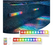Underwater Pool Lights, IP68 Waterproof Submersible Pool Led Lights with 13 Ligh
