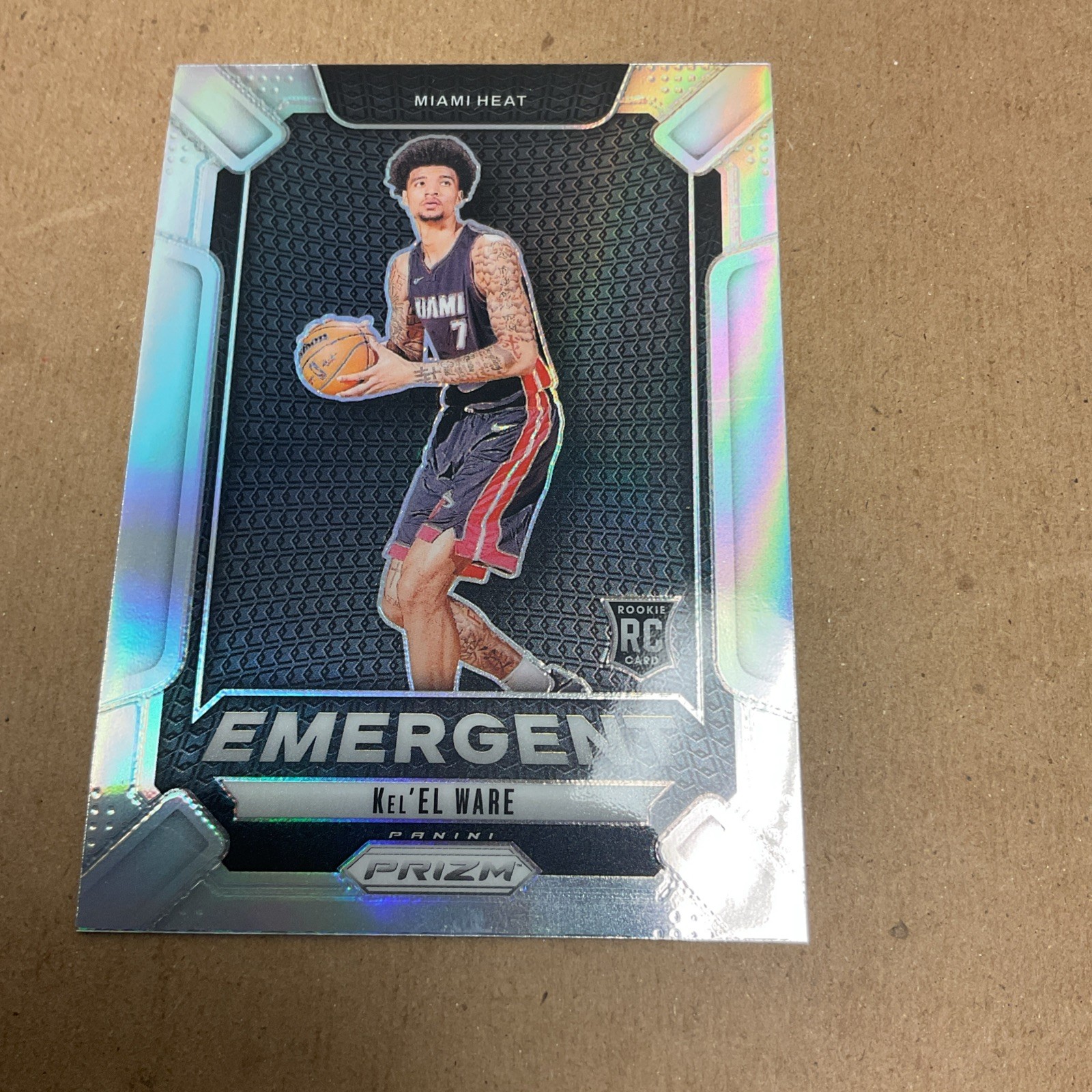 2024-25 Panini Prizm Miami Heat Rookie Kel’el Ware Emergent Prizm Card
