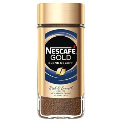Nestle Nescafe Gold Blend Decaff Ground Coffee Glass Bottle Rich Aroma & Smooth