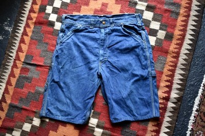 Vintage 60s Lee Sanforized Jelt Denim Carpenter Shorts Jeans Union Made USA W33