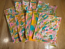 Junk Journal Collage Papers. 10 Sheets 8.5x11 Hand Painted Papers