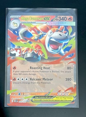Mega Camerupt ex Play! Stamp Pokemon Prize Pack Series 8 MEG 022/132 Card NM  