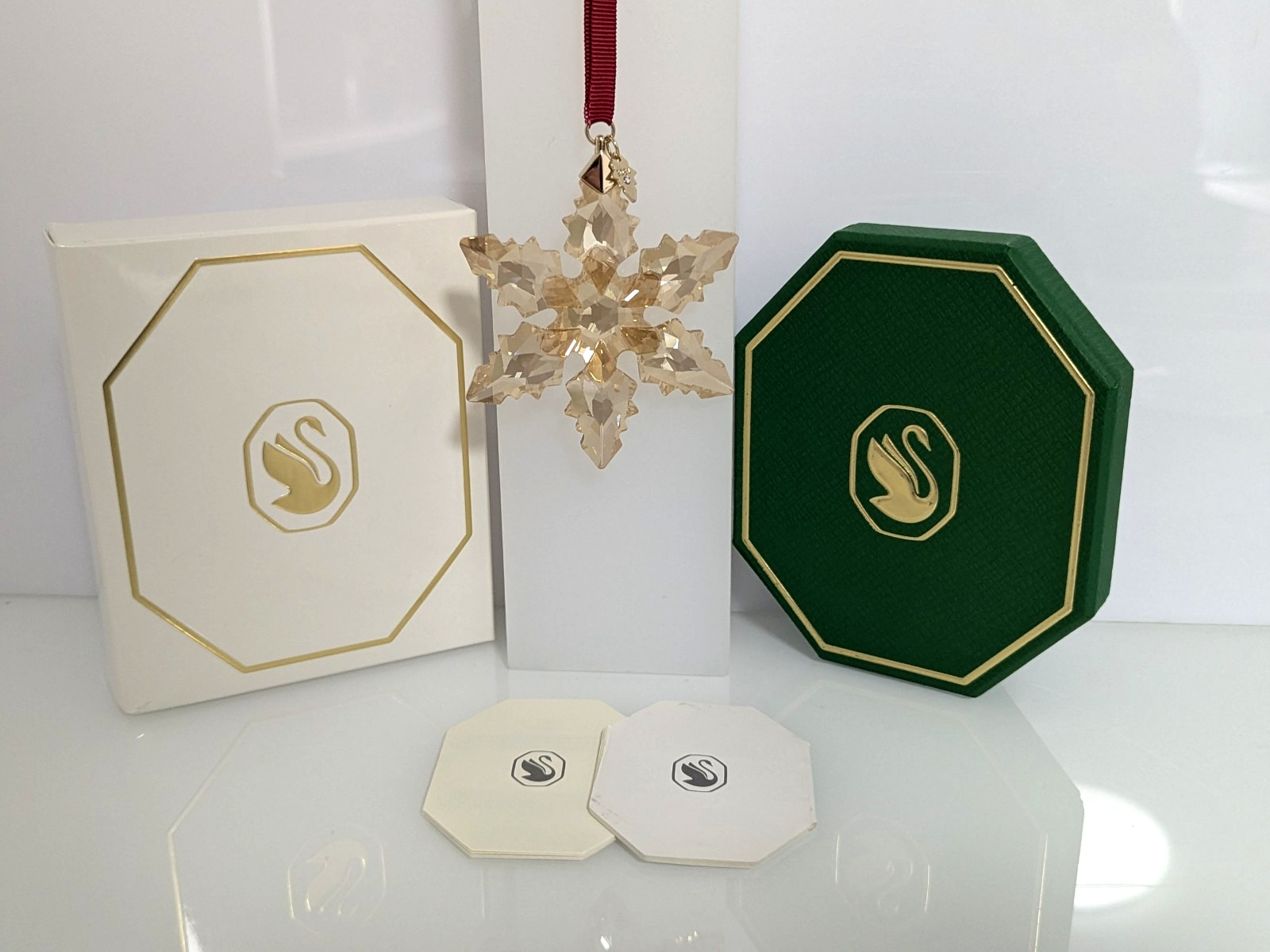 Swarovski 💎SCS Festive Weihnachtsstern 2024 Christmas Ornament Gold 5674349 Neu
