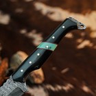 8.7" inch Damascus Tactical Knife Full Tang Resin Handle Blade Leather Sheath — photo 9
