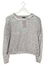 KOOKAI Pull tricoté Dames Pull T EU 36 gris clair-blanc-doré style décontracté