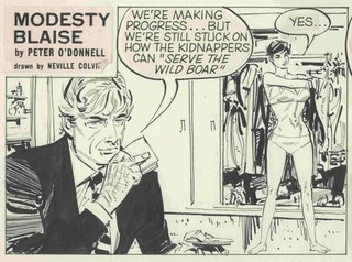 Neville Colvin Modesty Blaise 6241 Wild Boar Modesty undresses