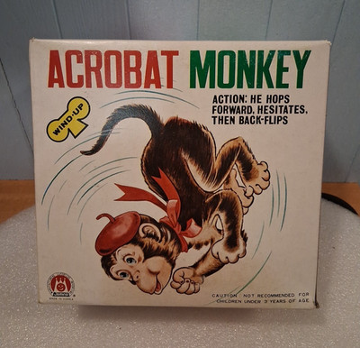 Rare  Jamina - Acrobat Monkey  Wind - Up Toy