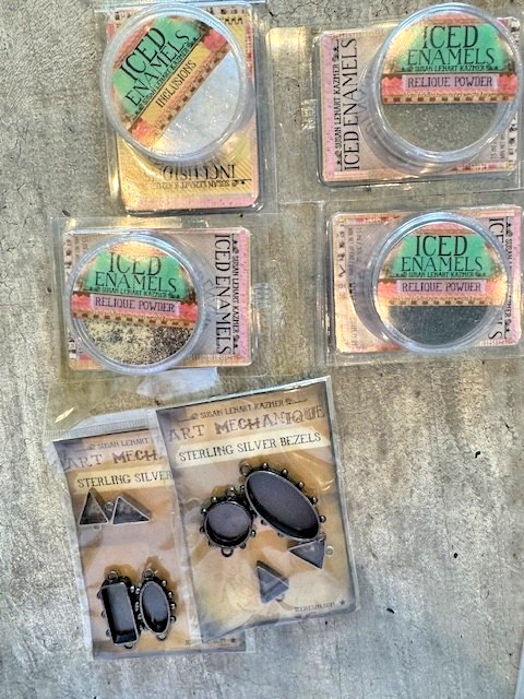 Ice Enamels Relique Powder, Inclusions & Metal Bezels
