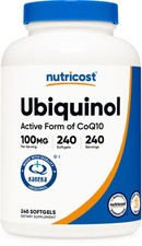Nutricost Ubiquinol Softgels 240 Servings - 100 mg Per Serving 