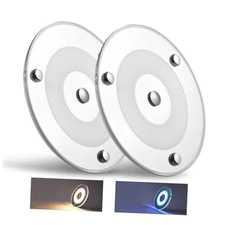 2 Pack 12V LED Ceiling Dome Light 400LM, 4.75" Dimmable 4.75" Warm White