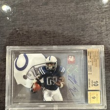 2012 Elite Rookie Hard Hats T.Y. Hilton autograph rc #48/99 BGS 10 AUTO 9