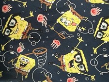 NICKELODEON SpongeBob Squarepants Neck Tie Navy Blue Vintage Excellent Condition