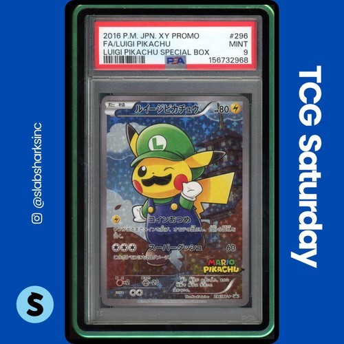2013 POKEMON XY PROMOS JPN #296/XY-P LUIGI PIKACHU PSA 9