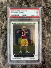 2005 Topps Chrome Aaron Rodgers Rookie Card #190 NM PSA 7 NFL Packers RC. rookie card picture