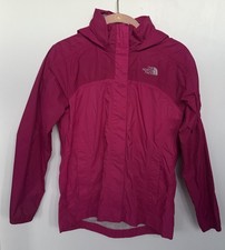 The North Face Youth Girls Med 10/12 Full Zip Rain Jacket Hyvent Waterproof Pink