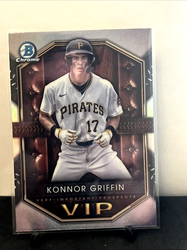 2025 BOWMAN CHROME KONNOR GRIFFIN RC VIP REFRACTOR PIRATES #1 ROOKIE PROSPECT!