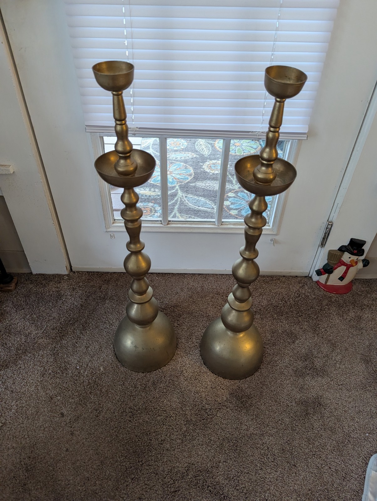 Set, 33" Tall, Floor Candle Holders, From Vietnam 1975