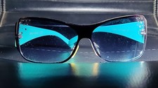 Steve Madden Global Sunglasses Women's Teal Laminate Frame Grey With Silver Lens