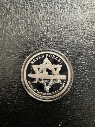 2021 USS LIBERTY 1 Oz. Silver Shield V2 Proof Medallion, NEVER FORGET SERIES