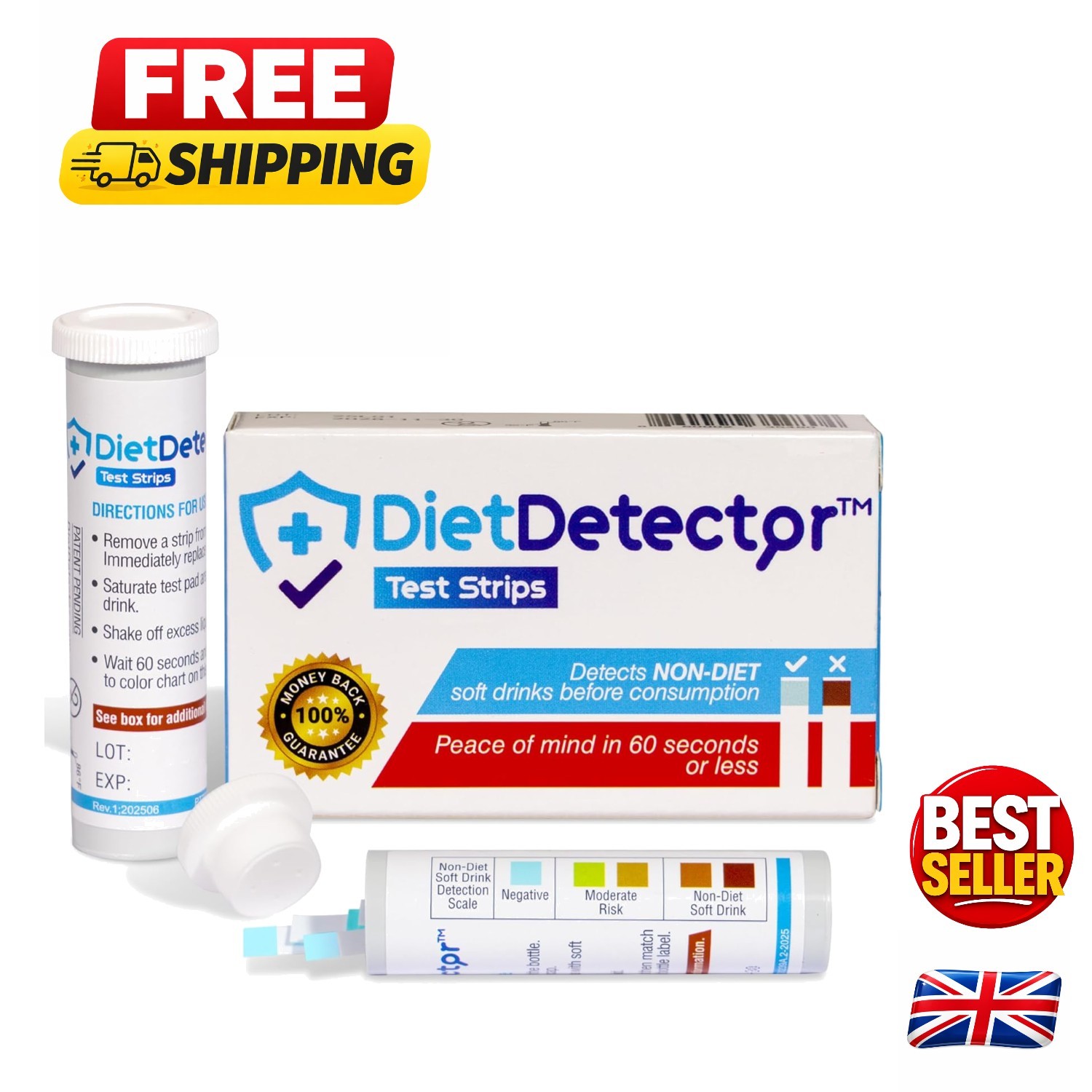 Instant Drink Tester: 40 Strips for Diabetics & Keto Dieters – Peace of Mind