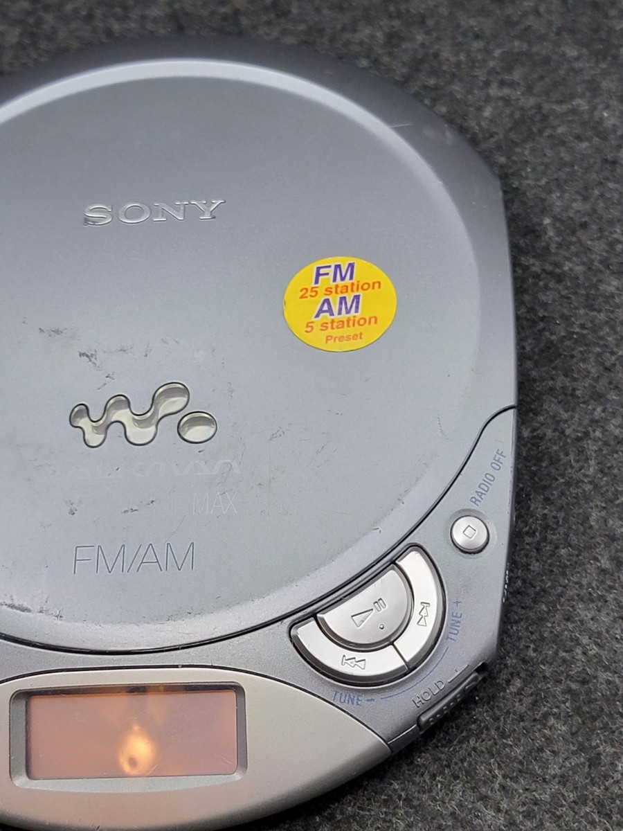 Sony Walkman D-F20 CD Player/AM/FM Radio ESPMAX - Silver [Tested
