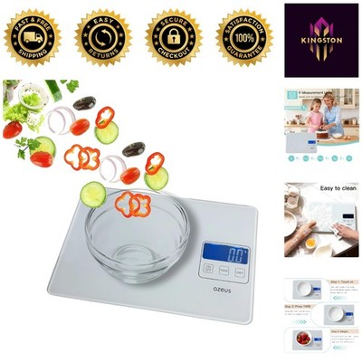 High Precision Kitchen Scale with USB Recharge - 11lbs Capacity, Easy to Operate
