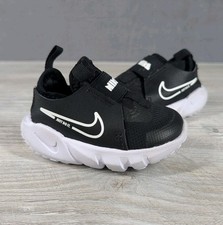 Nike Flex Runner 2 Toddler Size 4C Black White Slip On Running Shoes Lightweight