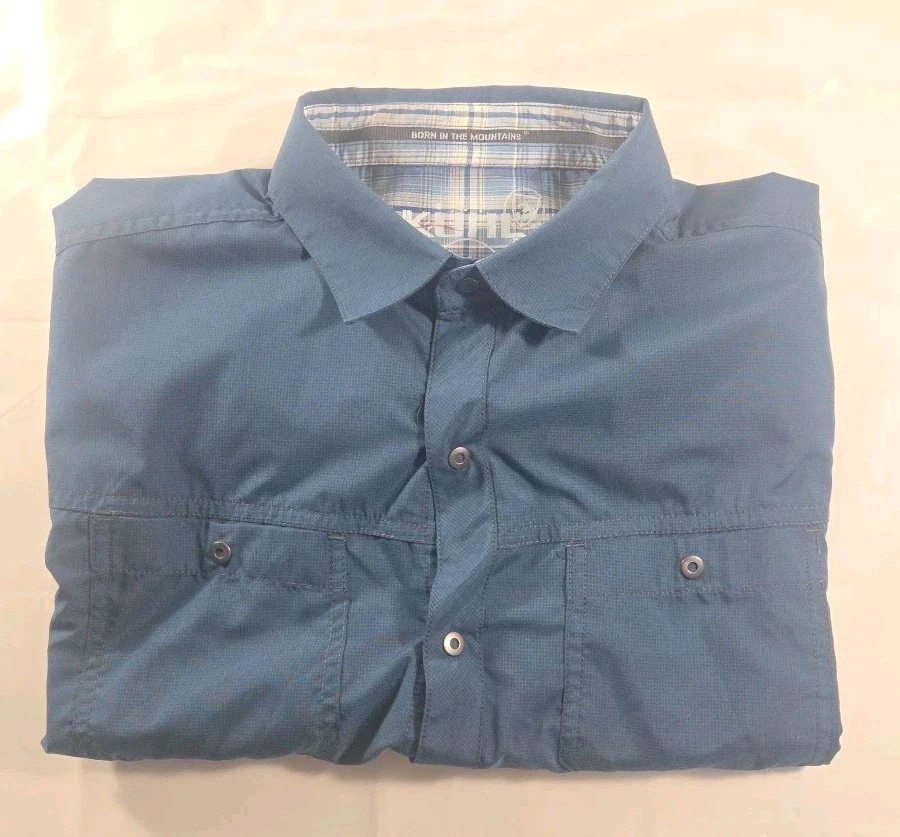 Kuhl Men's Short Sleeve Snap Button Front Hiking Outdoor Shirt Sz. M