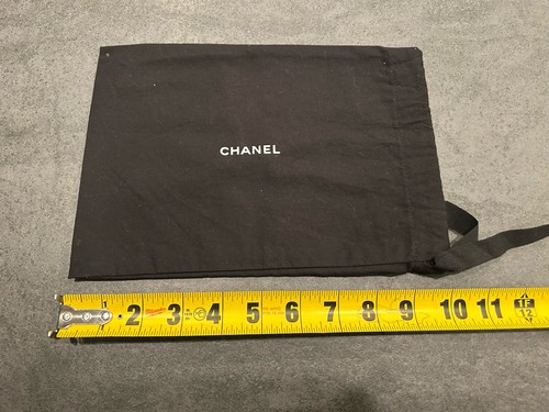 CHANEL DRAWSTRING BLACK DUST BAG  For WALLET 10 X 7 Inch Authentic