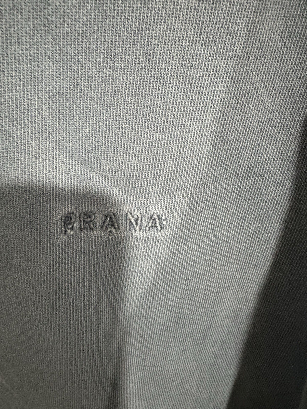 Prana Gray Sweatshirt Distressed Ripped Pullover Suze L -? image 7